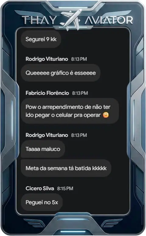 Print de resultado de aluno da Thay Aviator 8